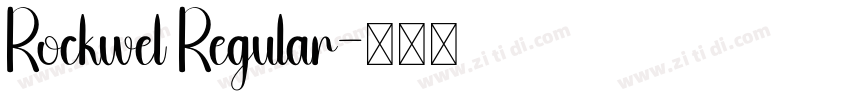 Rockwel Regular字体转换